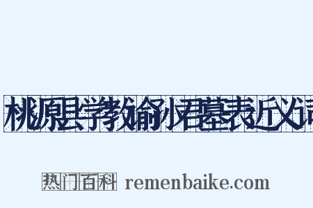 桃源县学教谕孙君墓表近义词是什么意思的图片